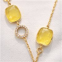 Collier Lucos Femme in Argent Quarzo ESCO 660- GIALLO - ESCO 660- GIALLO